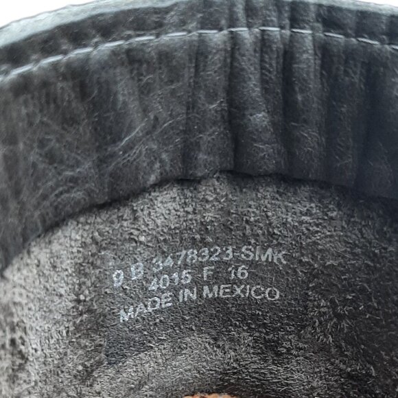 Frye Cara Gray Leather Mid Calf Roper Boots SZ 9 - Picture 13 of 16